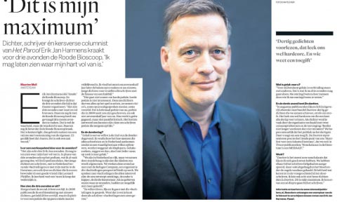 'Dit is mijn maximum' - Erik Jan Harmens 'Dit is mijn maximum' - Erik Jan Harmens