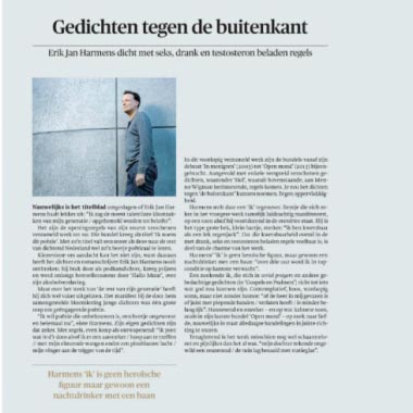 Gedichten tegen de buitenkant - Erik Jan Harmens in Trouw