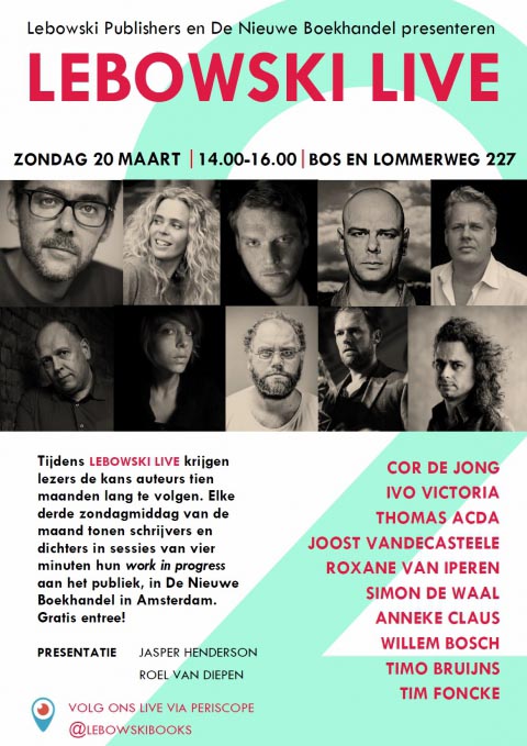 Kom naar Lebowski Live #2! - zondag 20 maart