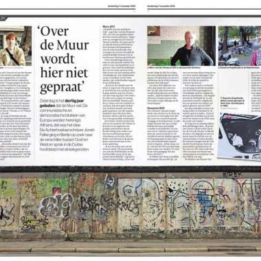 'Over de Muur wordt hier niet gepraat' (Jonah Falke voor De Gelderlander)