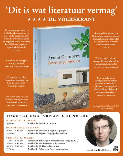 Arnon Grunberg met 'Bezette gebieden' on tour tijdens Boekenweek 2020 (in de kipcaravan)