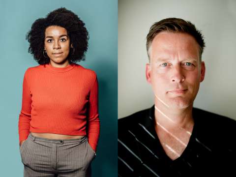 Erik Jan Harmens en Simone Atangana Bekono op het Wintertuinfestival - Erik Jan Harmens Erik Jan Harmens en Simone Atangana Bekono op het Wintertuinfestival - Erik Jan Harmens