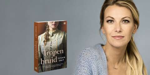 Susan Smit wordt geïnterviewd over 'Tropenbruid' bij Paagman (Den Haag)