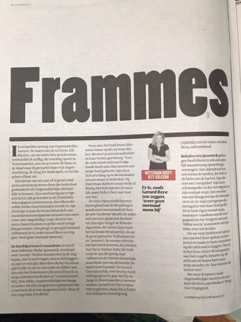 Sylvia Witteman lovend over Elly Biesters in de Volkskrant